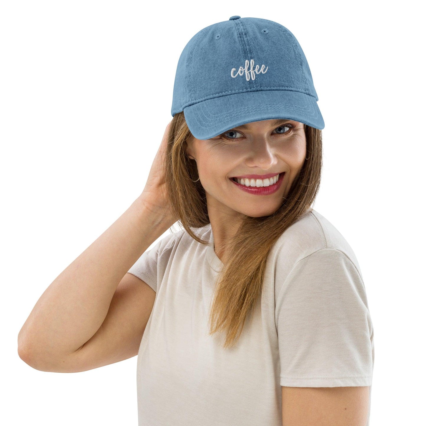 Coffee Embroidered Denim Hat - Aperture Coffee
