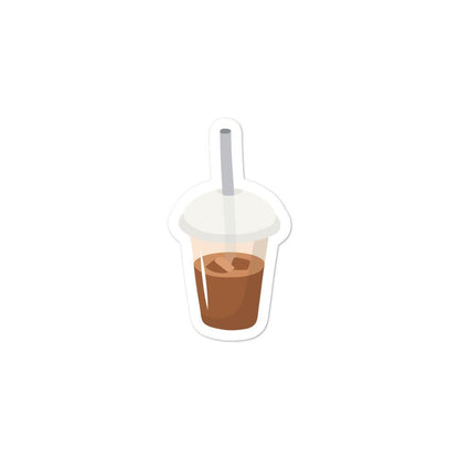 Drink iced coffee - clear cast decal