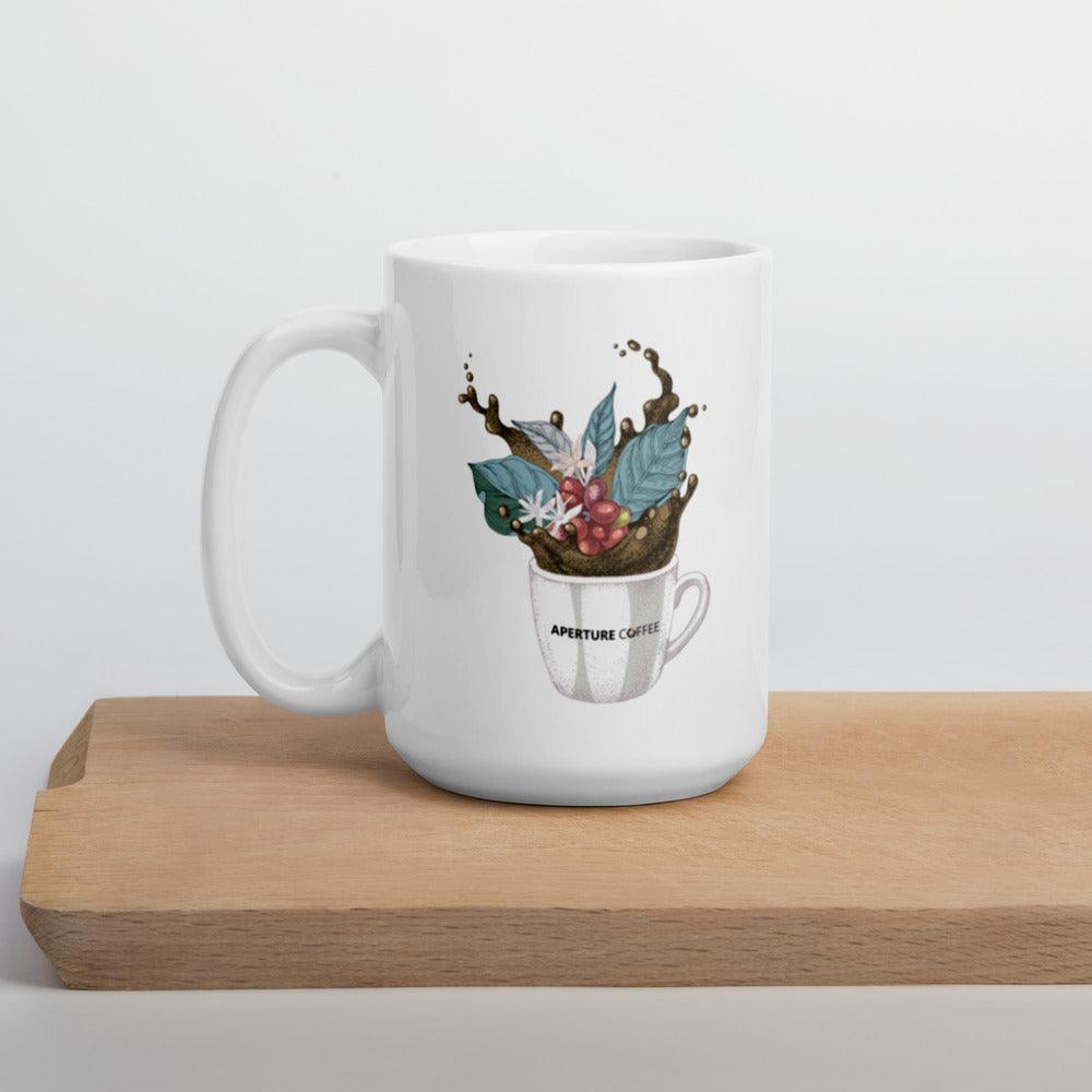 Coffee Dive White glossy mug - Aperture Coffee